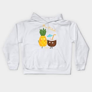 Pineapple and coconut Pina colada Kids Hoodie